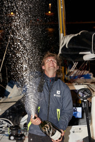 22_35132   © Thierry Martinez.ST NAZAIRE, FRANCE.07 Sept 2022.53éme édition de la Solitaire du Figaro.Arrivée de la 3éme étape , Royan    St Nazaire.Tom Laperche (Région Bretagne-CMB Performance) vainqueur de l’étape et de l’édition de la Solitaire du Figaro 2022.