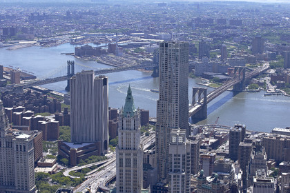 Aerial view of New York City (USA).