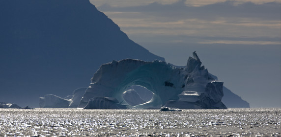 Schooner LA LOUISE sailing on west coast of Greenland.