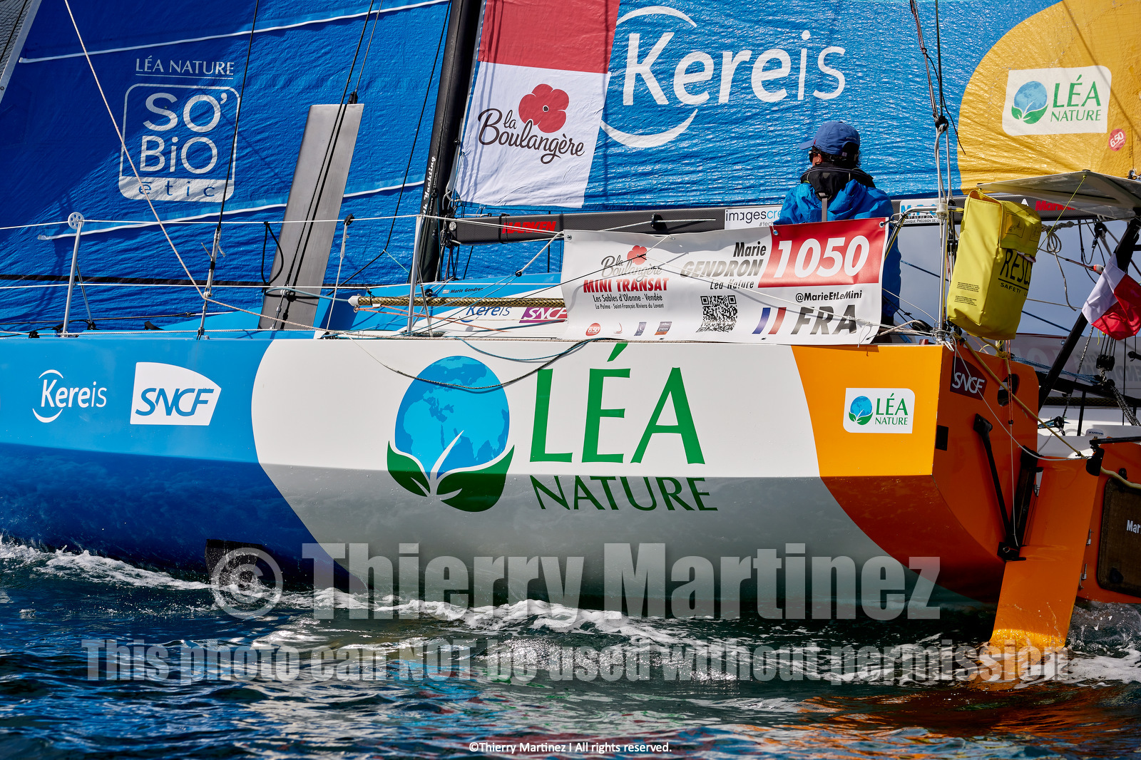 23_22143   © Thierry Martinez. LES SABLES D'OLONNE, 85 - FRANCE 25 septembre 2023.Départ MINI TRANSAT 2023. Départ du Dimanche 24 septembre retardé au Lundi 25 Sept .Les Sables d’Olonne (FRA)    Santa Cruz de la Palma ( Canaries)    St François ( Guadeloupe): 4050 NM.