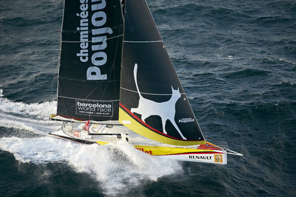 2014 BARCELONA WORLD RACE. Bernard Stamm (SUI) & Jean Le Cam (FRA) on CHEMINEES POUJOULAT