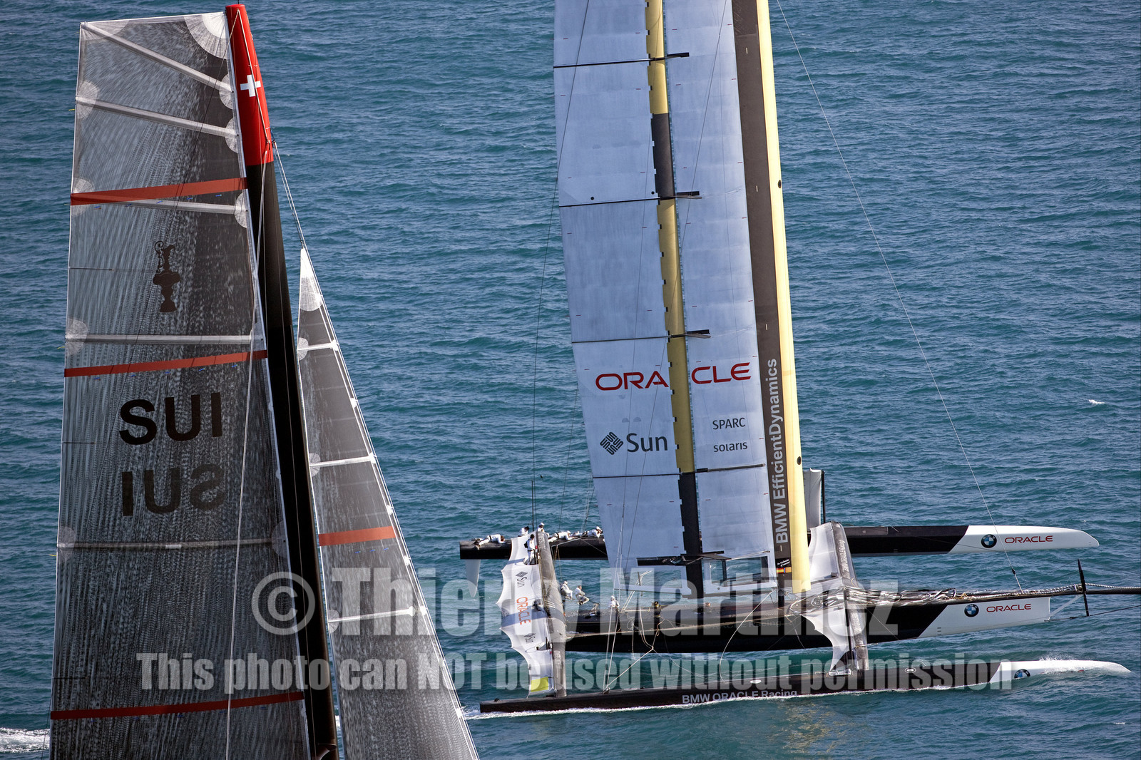 33rd  AMERICA'S CUP Valencia Spain, February 2010 - Defender:  ALINGHI (ALINGHI 5) vs Challenger : BMW Oracle Racing (USA 17)