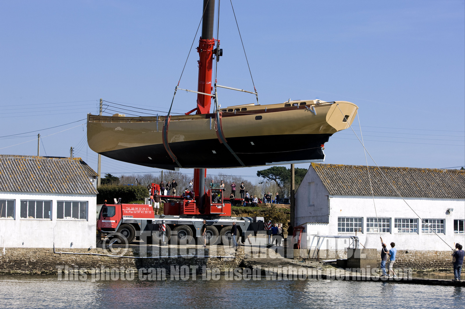 Launch of Thierry Dubois (FRA) new schooner LA LOUISE