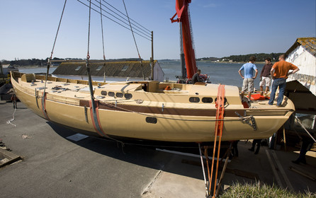 Launch of Thierry Dubois (FRA) new schooner LA LOUISE