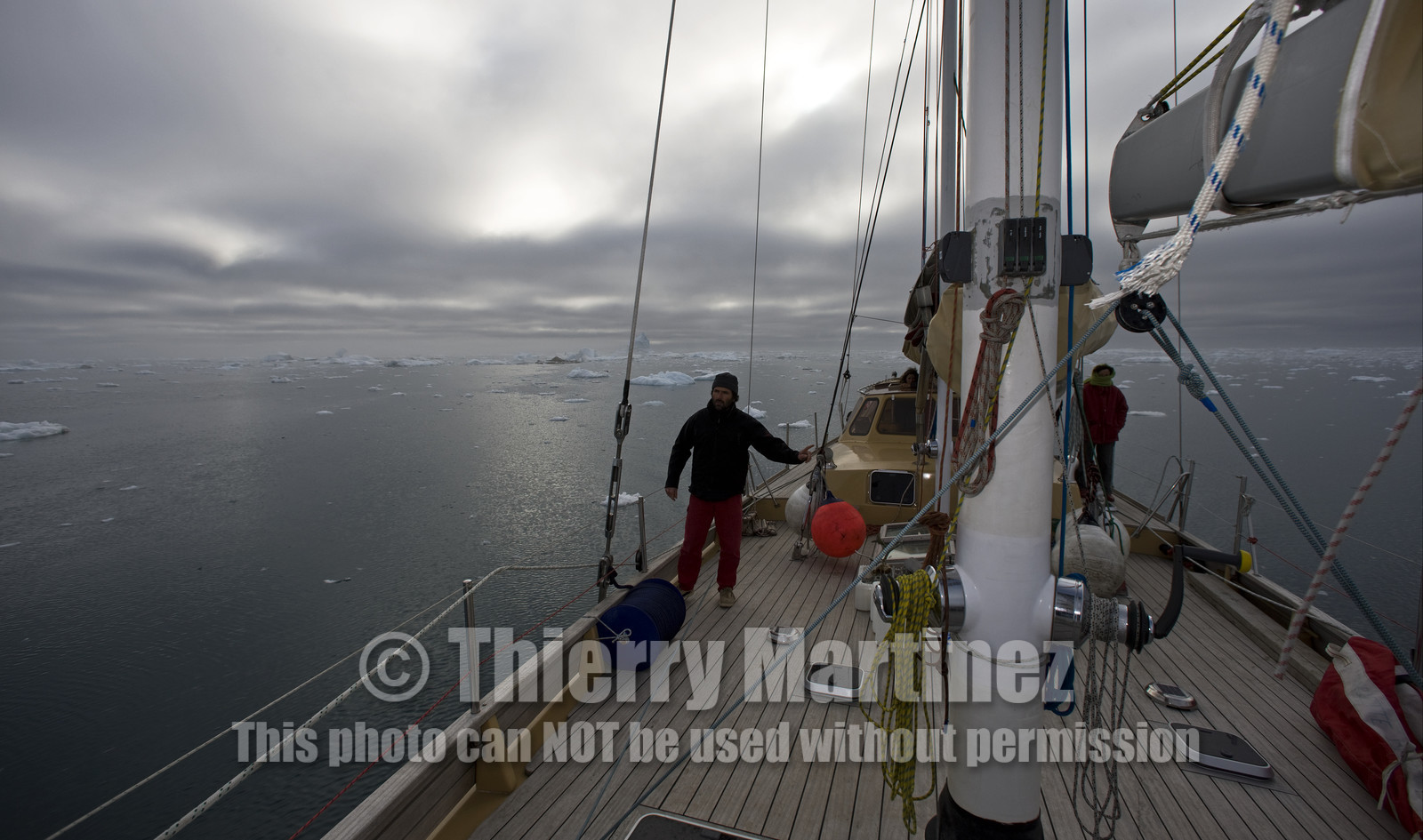Schooner LA LOUISE sailing on west coast of Greenland.