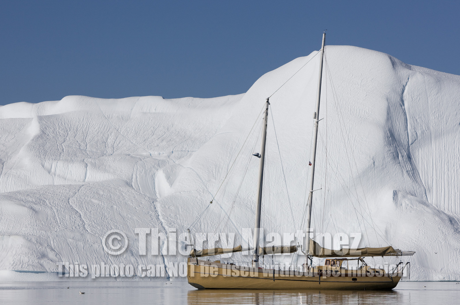 Schooner LA LOUISE sailing on west coast of Greenland.