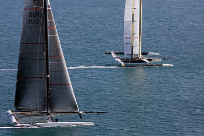 33rd  AMERICA'S CUP Valencia Spain, February 2010 - Defender:  ALINGHI (ALINGHI 5) vs Challenger : BMW Oracle Racing (USA 17)