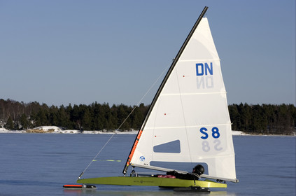 Ice Boats in Stockholm Archipelago - March 2005.