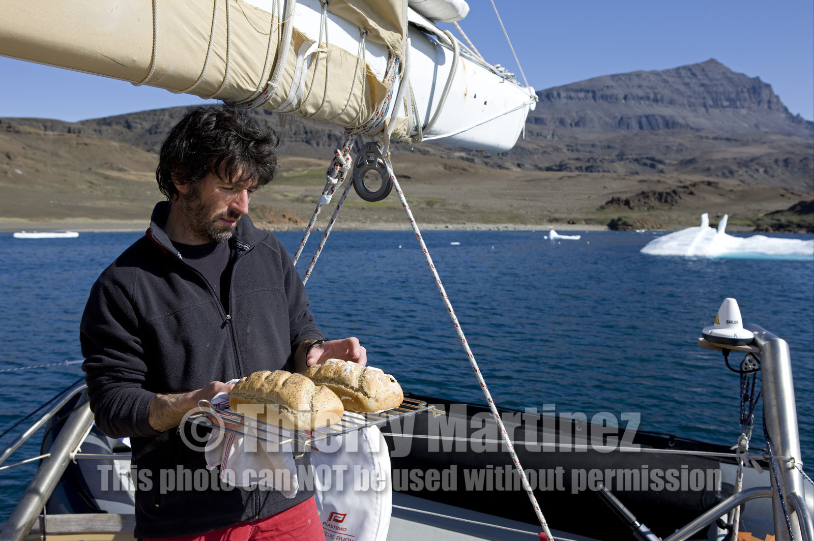 Schooner LA LOUISE sailing on west coast of Greenland.