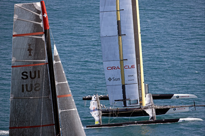 33rd  AMERICA'S CUP Valencia Spain, February 2010 - Defender:  ALINGHI (ALINGHI 5) vs Challenger : BMW Oracle Racing (USA 17)