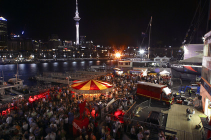 03_1497D ©Th.MartinezAuckland (NZ) . America's Cup 2003. 2nd March 2003. Winning party aT Alinghi base..Alinghi Team winner of America's Cup 2003...