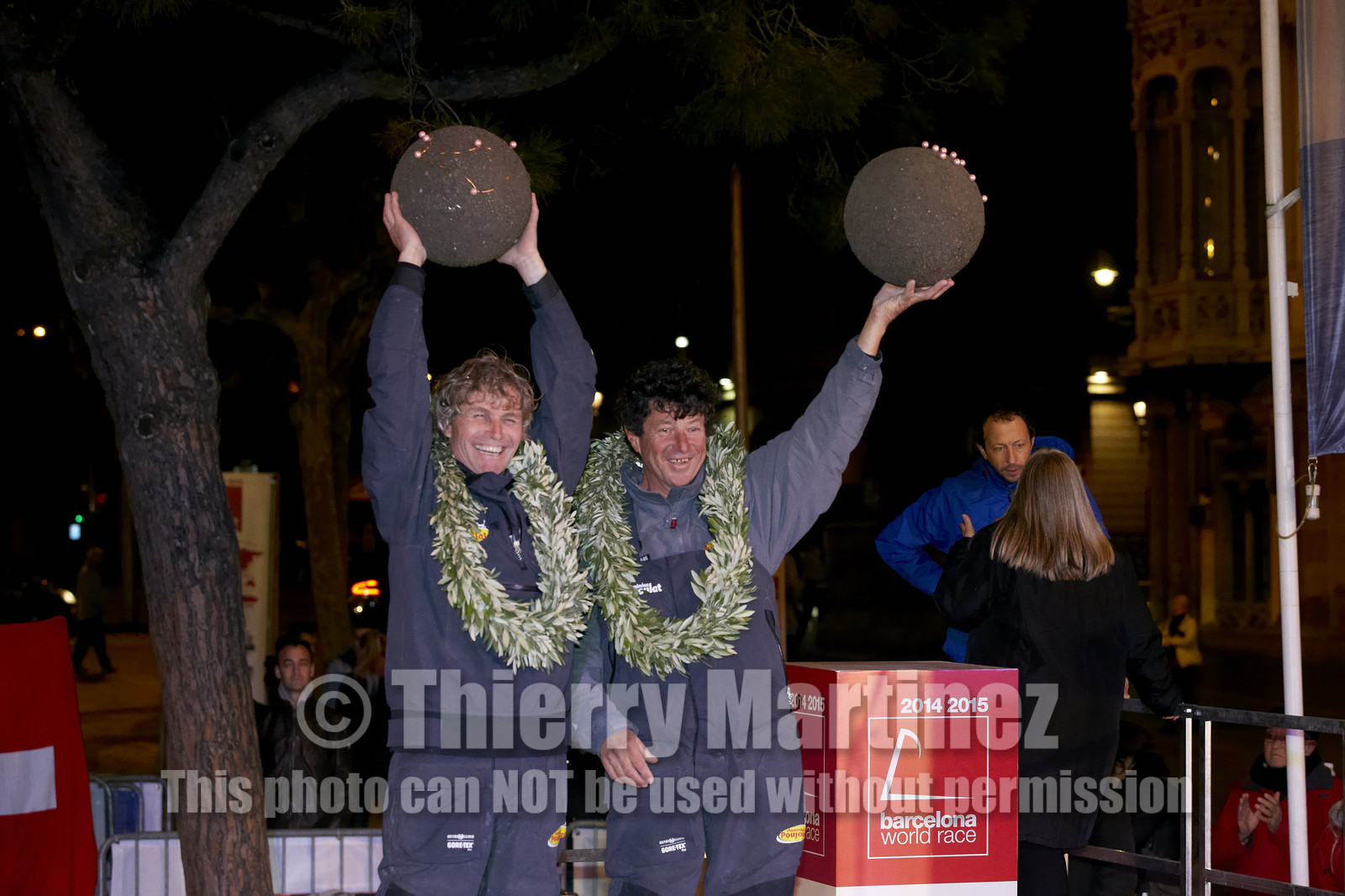 Bernard Stamm (SUI) & Jean Le Cam (FRA) winners of BWR 2014-15 on CHEMINEES POUJOULAT