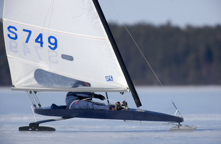 Ice Boats in Stockholm Archipelago - March 2005.