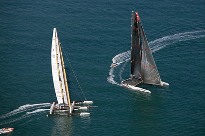 33rd  AMERICA'S CUP Valencia Spain, February 2010 - Defender:  ALINGHI (ALINGHI 5) vs Challenger : BMW Oracle Racing (USA 17)