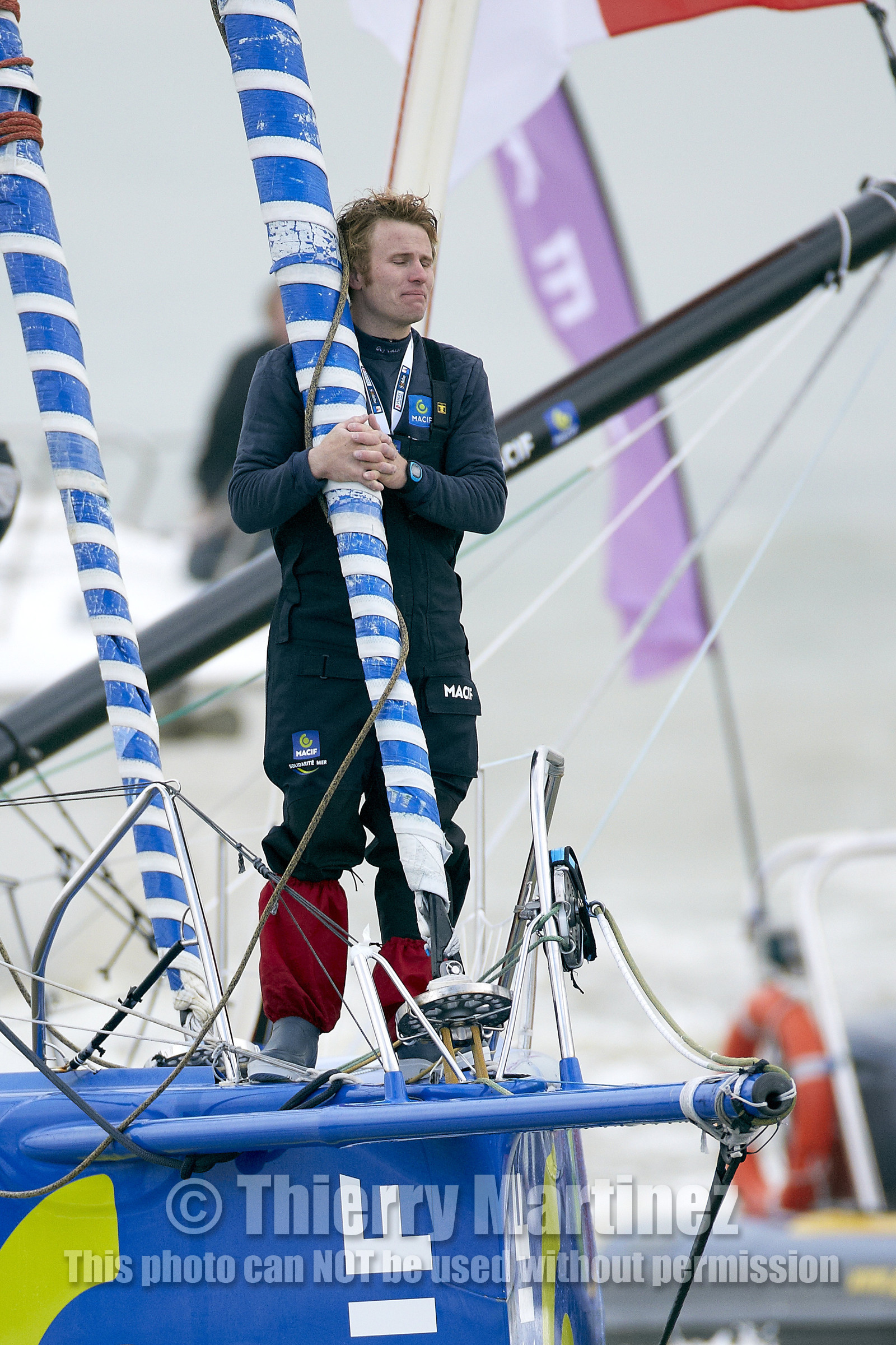 2012 13 VENDEE GLOBE. Winner arrival in Les sables d'Olonne (FRA