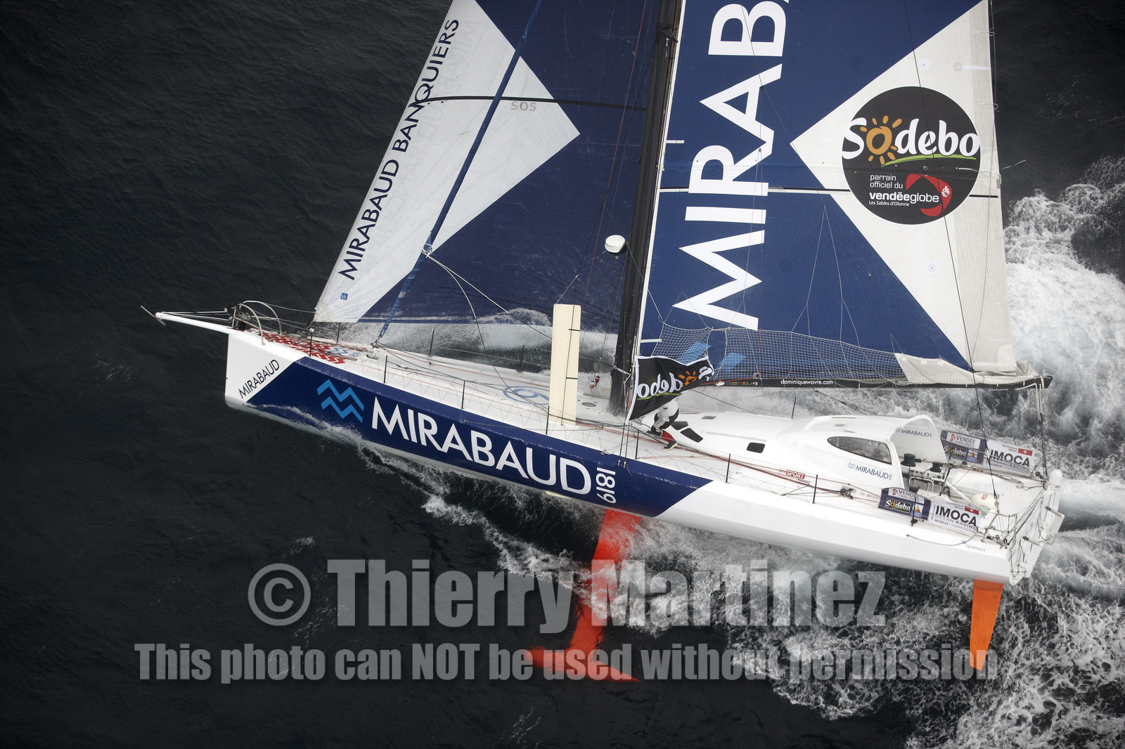 MIRABAUD  Monohull IMOCA 60, skipper Dominique Wavre (SUi)