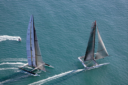 33rd  AMERICA'S CUP Valencia Spain, February 2010 - Defender:  ALINGHI (ALINGHI 5) vs Challenger : BMW Oracle Racing (USA 17)