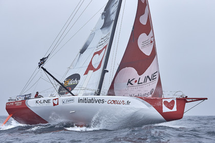 16_40393  ©Th.Martinez Sea&Co.  ILE DE GROIX - - FRANCE. 3 Août 2016. .Tanguy De Lamotte (FRA), a bord de l'IMOCA Initiatives-Coeur au large de l'Ile de Groix (FRA) en préparation du Vendée Globe 2016-17.