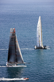 33rd  AMERICA'S CUP Valencia Spain, February 2010 - Defender:  ALINGHI (ALINGHI 5) vs Challenger : BMW Oracle Racing (USA 17)