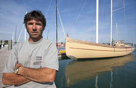 Launch of Thierry Dubois (FRA) new schooner LA LOUISE
