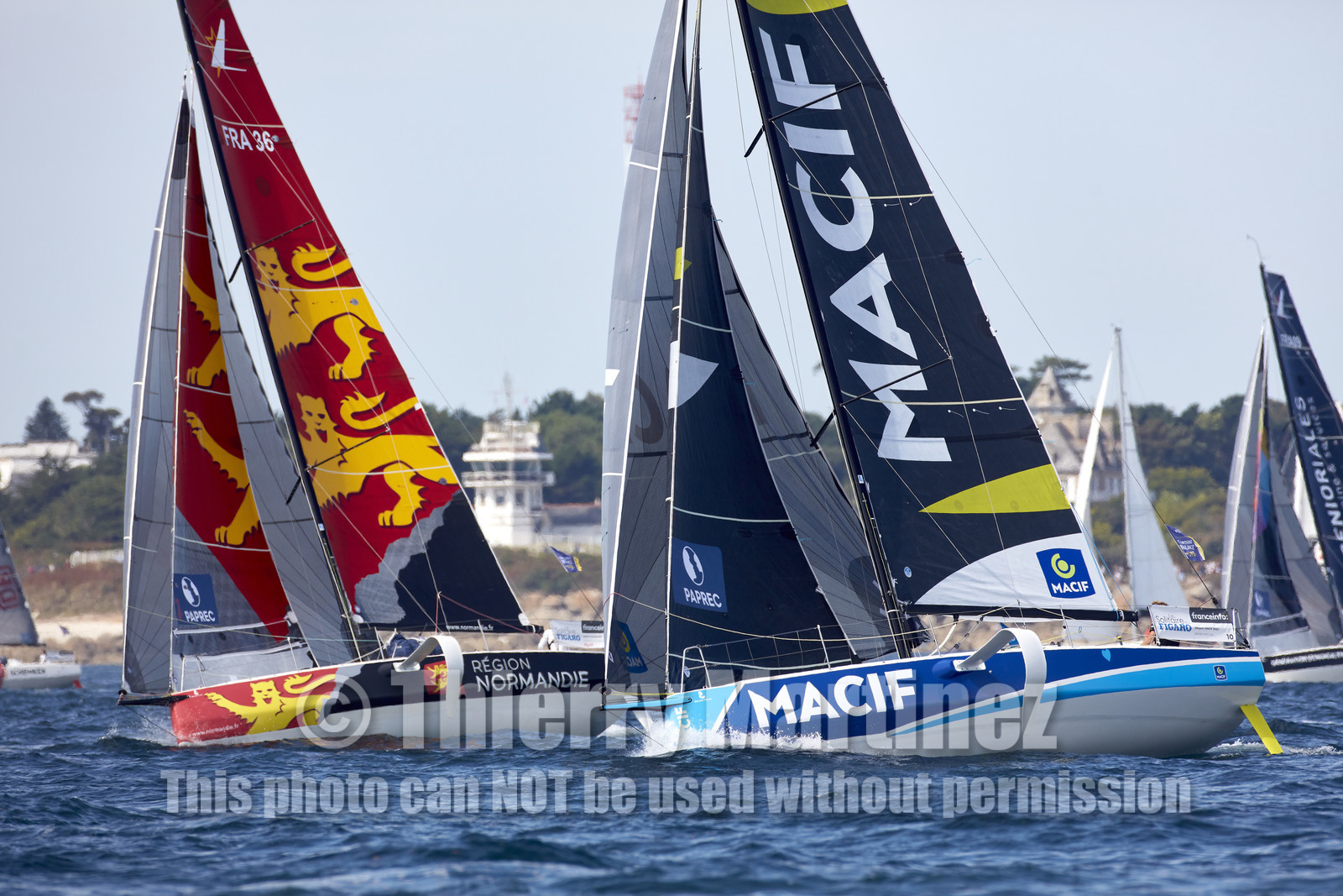 22_33079   © Thierry Martinez.PORT LA FORET, FRANCE. 28 Aout  2022.53éme édition de la Solitaire du Figaro.Départ de la 2éme étape , Port La Forêt   Royan (635NM).