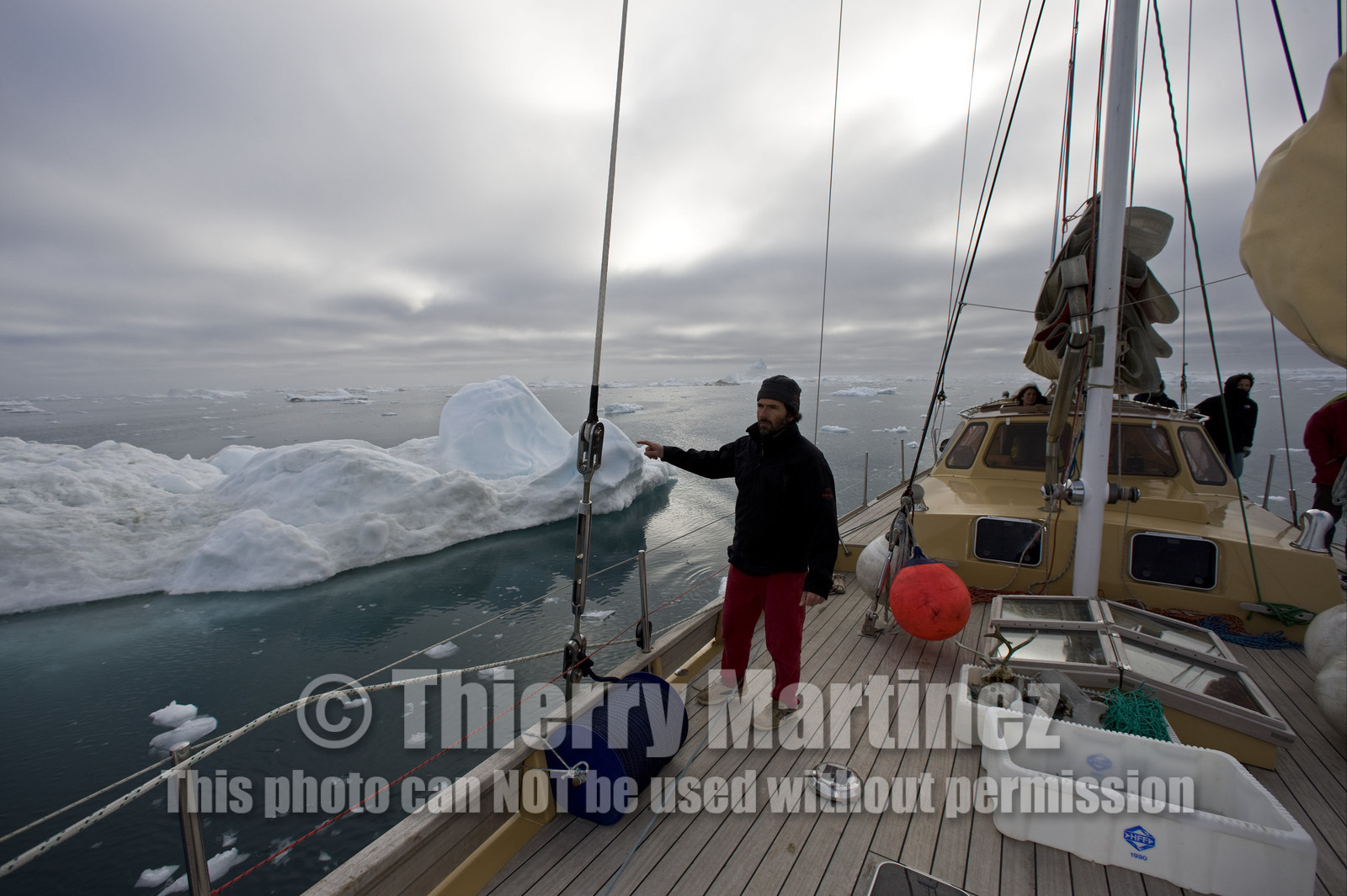 Schooner LA LOUISE sailing on west coast of Greenland.