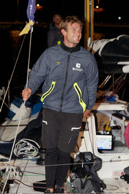 22_35115   © Thierry Martinez.ST NAZAIRE, FRANCE.07 Sept 2022.53éme édition de la Solitaire du Figaro.Arrivée de la 3éme étape , Royan    St Nazaire.Tom Laperche (Région Bretagne-CMB Performance) vainqueur de l’étape et de l’édition de la Solitaire du Figaro 2022.