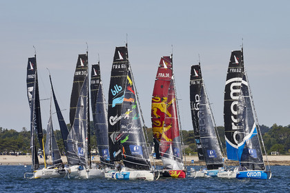 22_32761   © Thierry Martinez.PORT LA FORET, FRANCE. 28 Aout  2022.53éme édition de la Solitaire du Figaro.Départ de la 2éme étape , Port La Forêt   Royan (635NM).