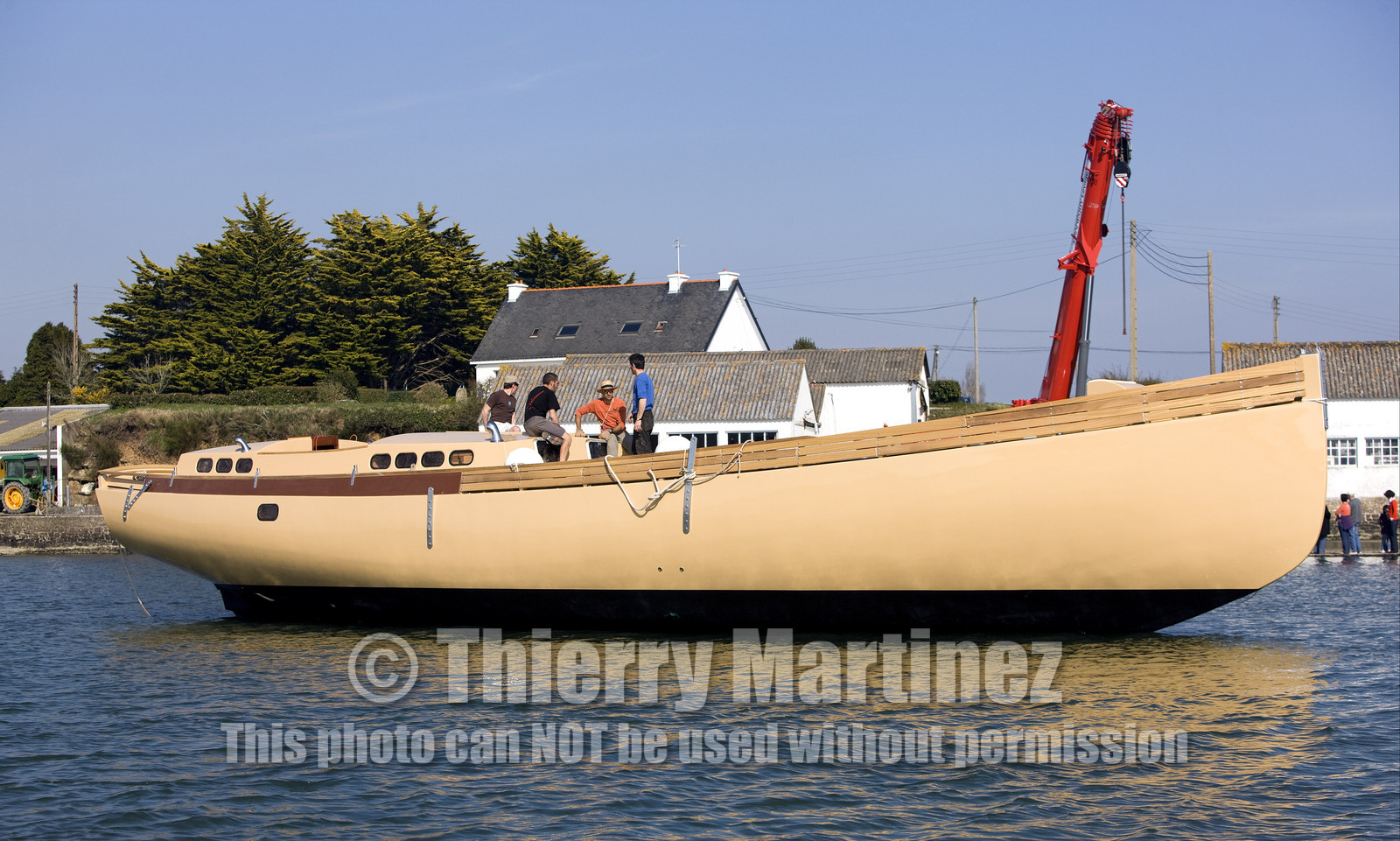 Launch of Thierry Dubois (FRA) new schooner LA LOUISE