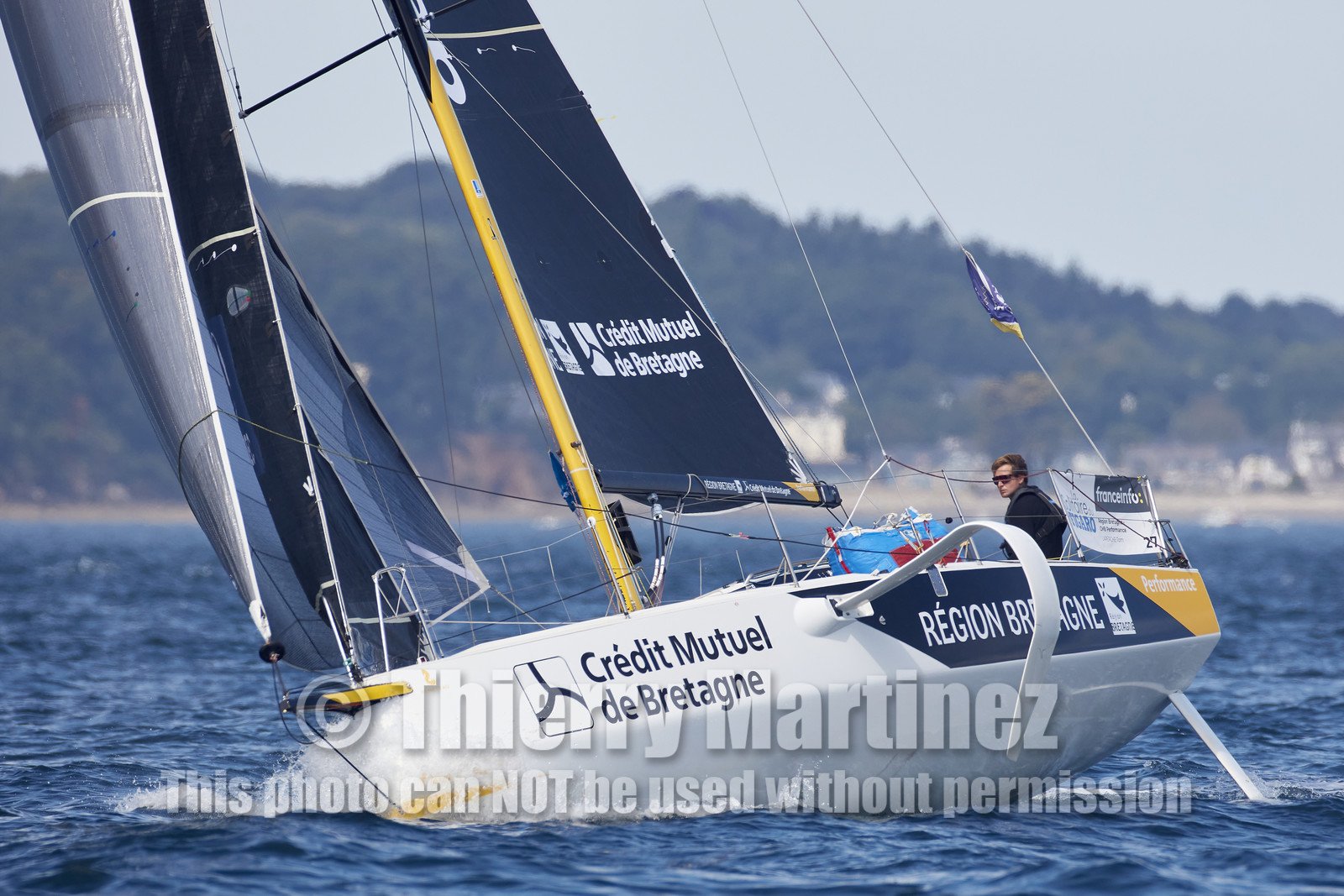 22_33054   © Thierry Martinez.PORT LA FORET, FRANCE. 28 Aout  2022.53éme édition de la Solitaire du Figaro.Départ de la 2éme étape , Port La Forêt   Royan (635NM).