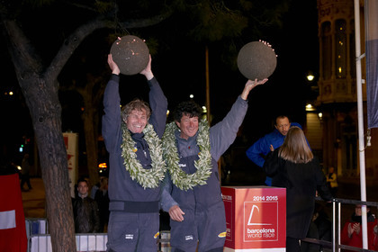 Bernard Stamm (SUI) & Jean Le Cam (FRA) winners of BWR 2014-15 on CHEMINEES POUJOULAT