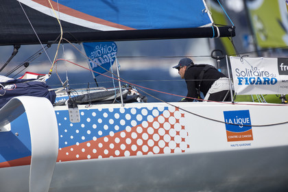 22_33165   © Thierry Martinez.PORT LA FORET, FRANCE. 28 Aout  2022.53éme édition de la Solitaire du Figaro.Départ de la 2éme étape , Port La Forêt   Royan (635NM).