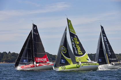 22_32792   © Thierry Martinez.PORT LA FORET, FRANCE. 28 Aout  2022.53éme édition de la Solitaire du Figaro.Départ de la 2éme étape , Port La Forêt   Royan (635NM).