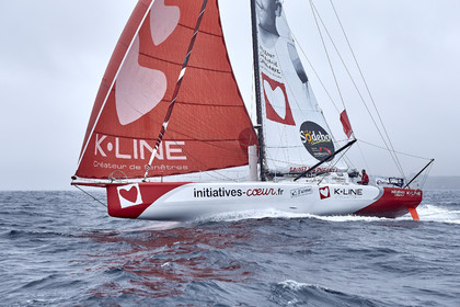 16_40475  ©Th.Martinez Sea&Co.  ILE DE GROIX - - FRANCE. 3 Août 2016. .Tanguy De Lamotte (FRA), a bord de l'IMOCA Initiatives-Coeur au large de l'Ile de Groix (FRA) en préparation du Vendée Globe 2016-17.