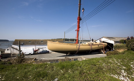 Launch of Thierry Dubois (FRA) new schooner LA LOUISE