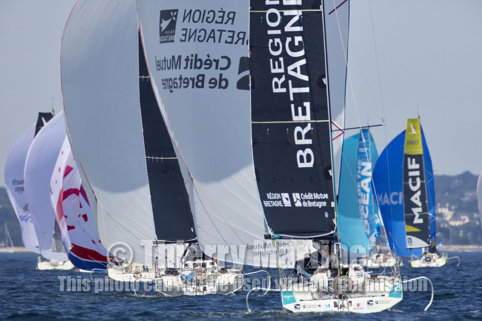 22_33286   © Thierry Martinez.PORT LA FORET, FRANCE. 28 Aout  2022.53éme édition de la Solitaire du Figaro.Départ de la 2éme étape , Port La Forêt   Royan (635NM).
