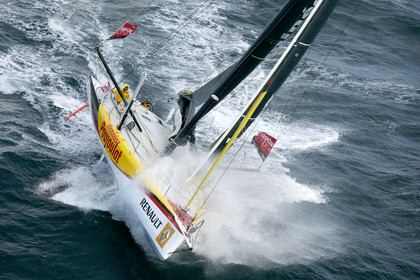 2014 BARCELONA WORLD RACE. Bernard Stamm (SUI) & Jean Le Cam (FRA) on CHEMINEES POUJOULAT