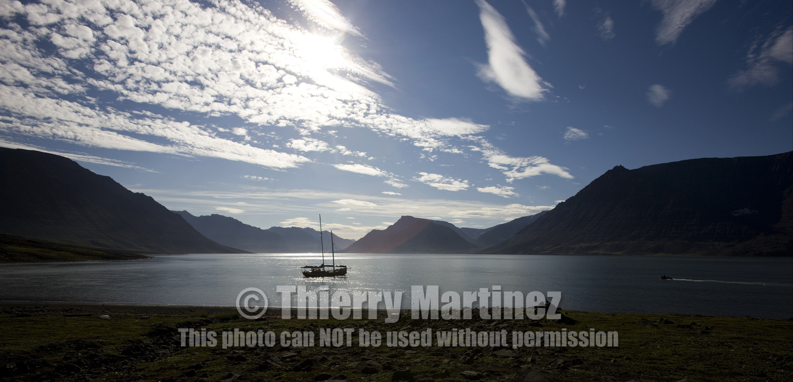 Schooner LA LOUISE sailing on west coast of Greenland.