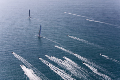33rd  AMERICA'S CUP Valencia Spain, February 2010 - Defender:  ALINGHI (ALINGHI 5) vs Challenger : BMW Oracle Racing (USA 17)