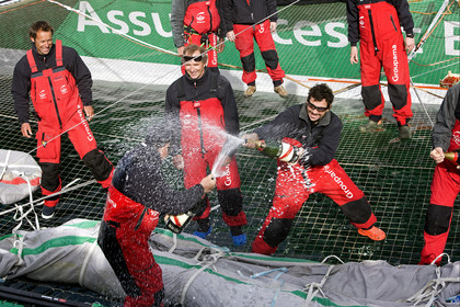 JULES VERNE TROPHY . New Round the World sailing Record for GROUPAMA 3, skipper Franck Cammas (FRA).