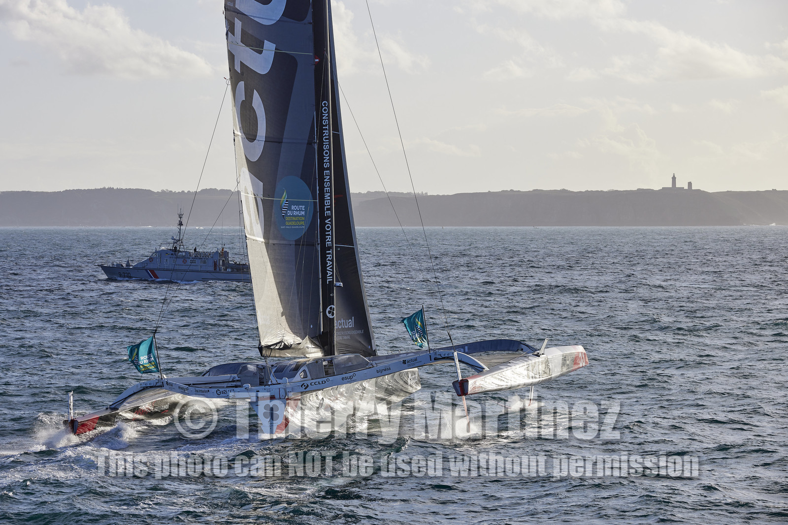 22_38957   © Thierry Martinez.DINARD, FRANCE. 9 Novembre  2022Départ de la 12éme ROUTE DU RHUM, transatlantique course à la voile en solitaire de St Malo(FRA)  à Pointe à Pitre (FRA-Guadeloupe) 3.543 milles nautiques.