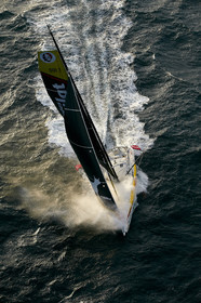 2014 BARCELONA WORLD RACE. Bernard Stamm (SUI) & Jean Le Cam (FRA) on CHEMINEES POUJOULAT