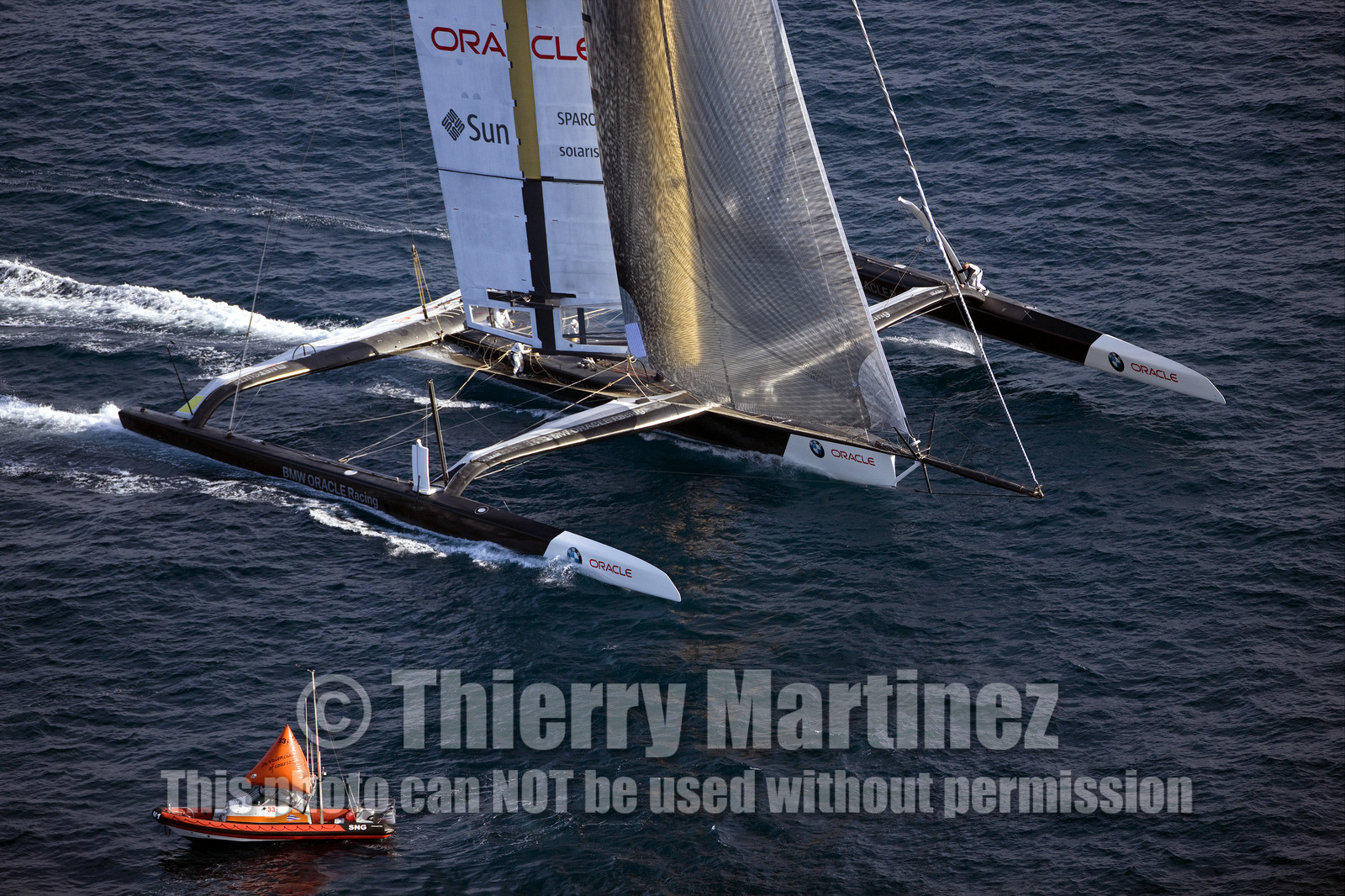 33rd  AMERICA'S CUP Valencia Spain, February 2010 - Defender:  ALINGHI (ALINGHI 5) vs Challenger : BMW Oracle Racing (USA 17)