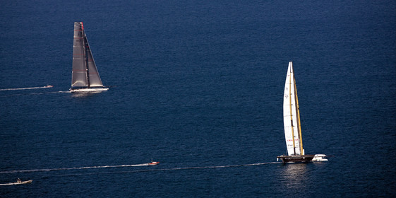 33rd  AMERICA'S CUP Valencia Spain, February 2010 - Defender:  ALINGHI (ALINGHI 5) vs Challenger : BMW Oracle Racing (USA 17)