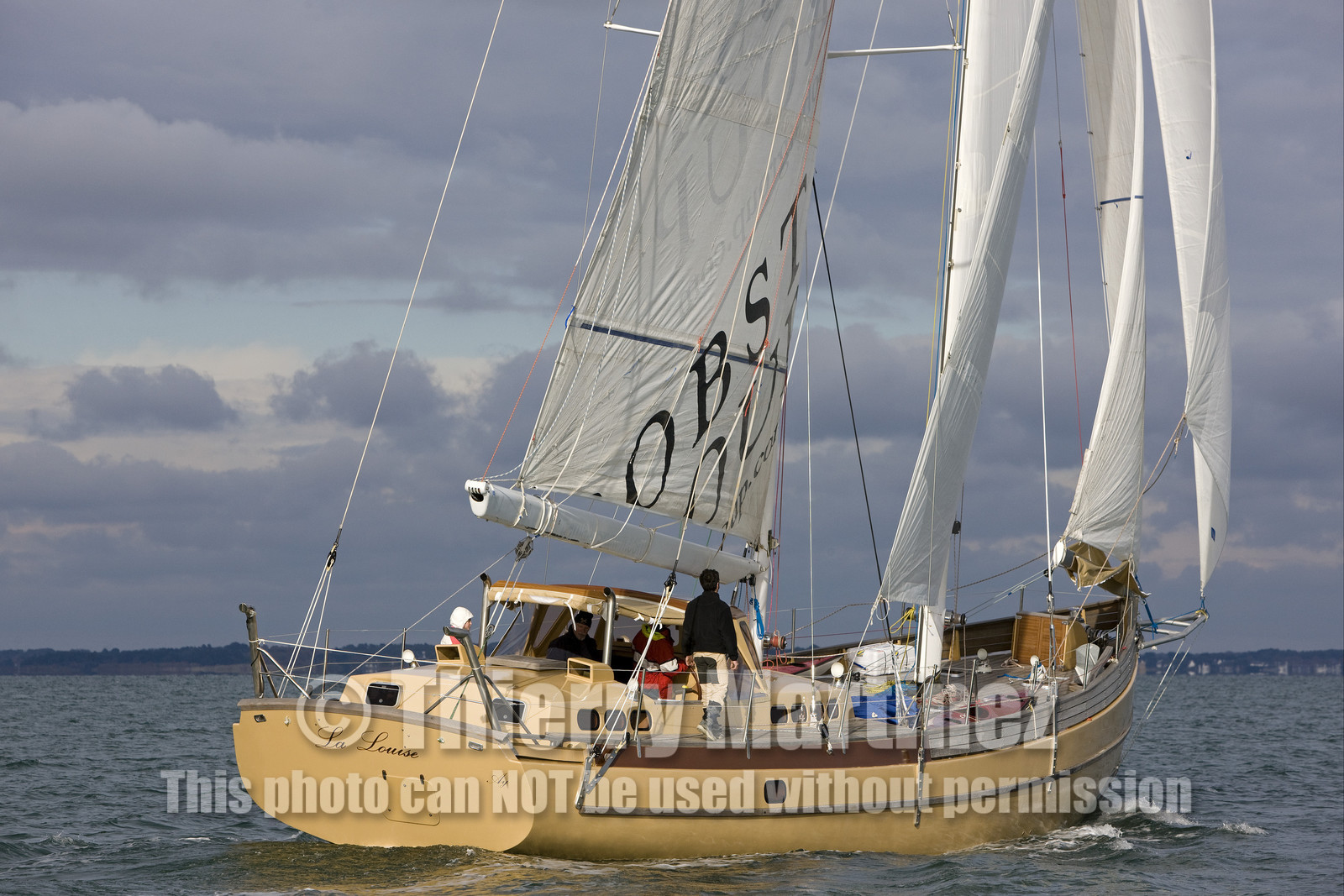 LA LOUISE new schooner  of Thierry Dubois (FRA) Sailing in Golfe du Morbihan (FRA)