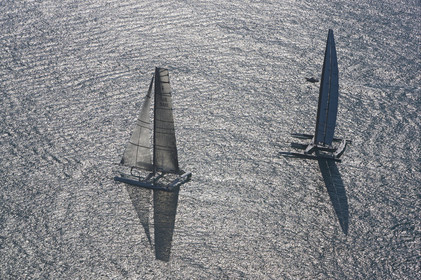 33rd  AMERICA'S CUP Valencia Spain, February 2010 - Defender:  ALINGHI (ALINGHI 5) vs Challenger : BMW Oracle Racing (USA 17)