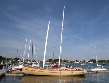 Launch of Thierry Dubois (FRA) new schooner LA LOUISE