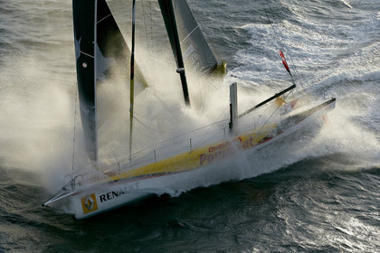 2014 BARCELONA WORLD RACE. Bernard Stamm (SUI) & Jean Le Cam (FRA) on CHEMINEES POUJOULAT