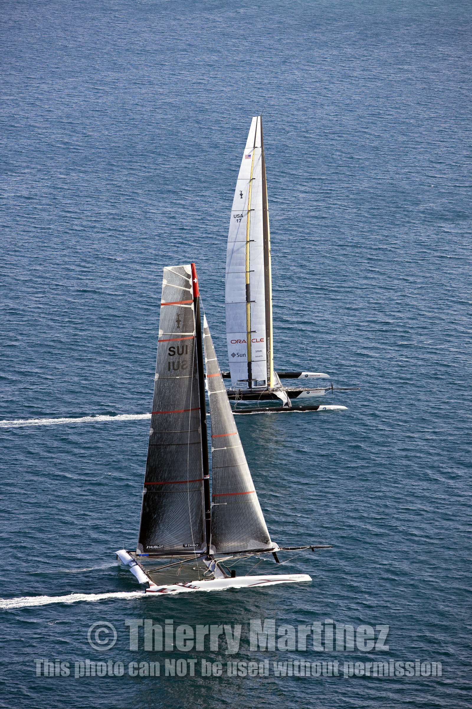 33rd  AMERICA'S CUP Valencia Spain, February 2010 - Defender:  ALINGHI (ALINGHI 5) vs Challenger : BMW Oracle Racing (USA 17)