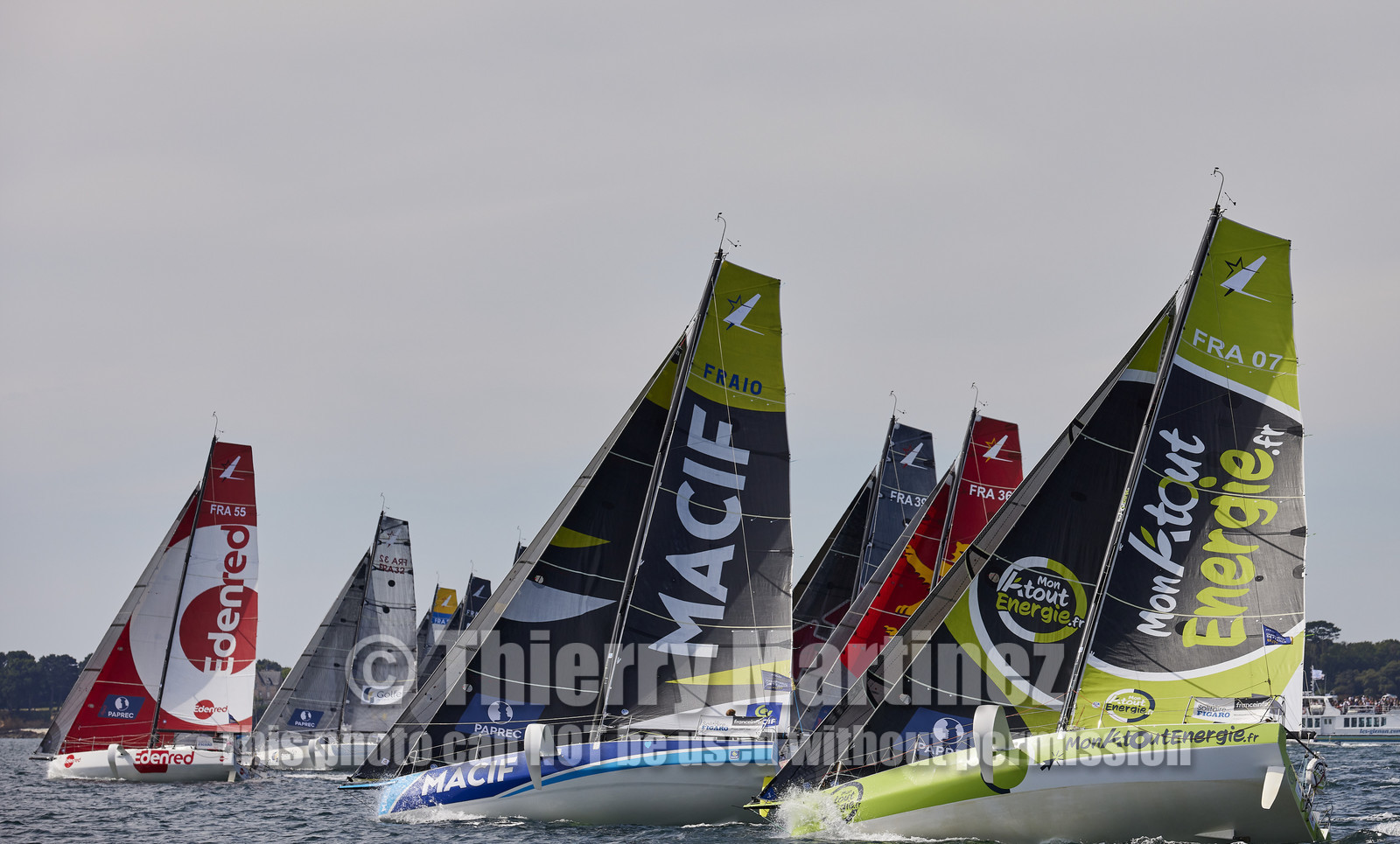 22_32795   © Thierry Martinez.PORT LA FORET, FRANCE. 28 Aout  2022.53éme édition de la Solitaire du Figaro.Départ de la 2éme étape , Port La Forêt   Royan (635NM).
